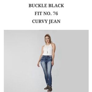 Buckle Black Curvy Fit No. 76 Bootcut Blue Denim Stretch Jeans  Women Size 31x32